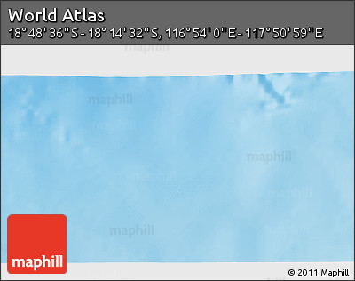 Physical 3D Map of the Area around 18° 31' 34" S, 117° 22' 30" E