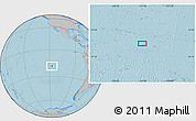 Gray Location Map of the area around 18° 31' 34" S, 117° 13' 29" W, hill shading