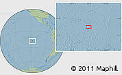 Savanna Style Location Map of the area around 18° 31' 34" S, 117° 13' 29" W, hill shading