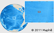 Shaded Relief Location Map of the area around 18° 31' 34" S, 117° 13' 29" W