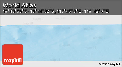 Physical Panoramic Map of the Area around 18° 31' 34" S, 118° 13' 29" E