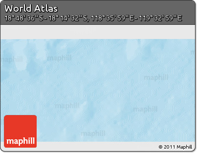 Physical 3D Map of the Area around 18° 31' 34" S, 119° 4' 29" E