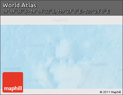 Physical 3D Map of the Area around 18° 31' 34" S, 119° 55' 30" E