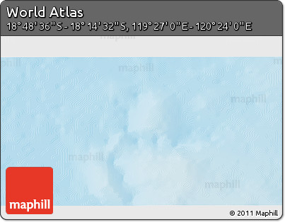 Physical 3D Map of the Area around 18° 31' 34" S, 119° 55' 30" E