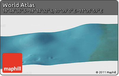 Satellite Panoramic Map of the Area around 18° 31' 34" S, 11° 7' 30" E