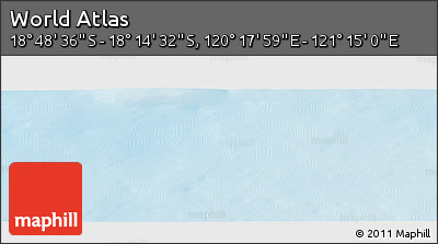Physical Panoramic Map of the Area around 18° 31' 34" S, 120° 46' 30" E