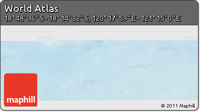 Physical Panoramic Map of the Area around 18° 31' 34" S, 120° 46' 30" E