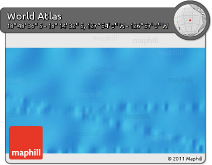 Physical 3D Map of the Area around 18° 31' 34" S, 127° 25' 30" W