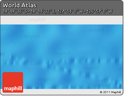 Physical 3D Map of the Area around 18° 31' 34" S, 127° 25' 30" W