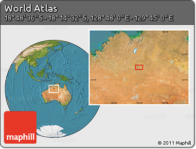 Satellite Location Map of the Area around 18° 31' 34" S, 129° 16' 30" E