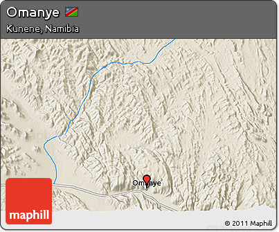 Shaded Relief 3D Map of Omanye