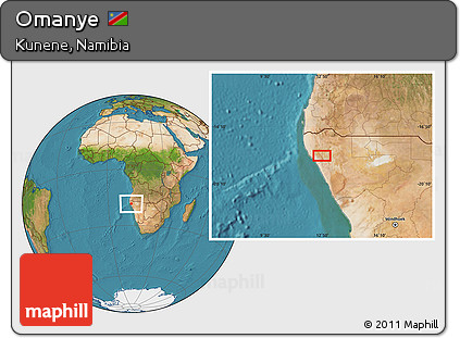 Satellite Location Map of Omanye