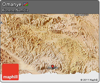 Satellite Panoramic Map of Omanye