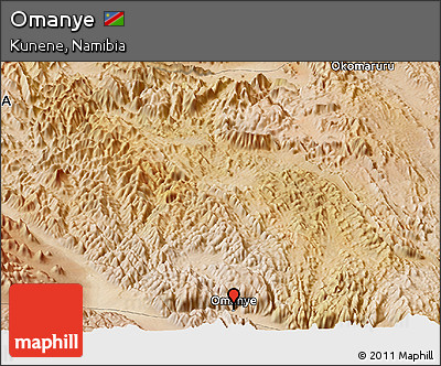 Satellite Panoramic Map of Omanye