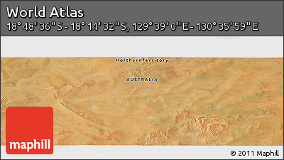 Satellite Panoramic Map of the Area around 18° 31' 34" S, 130° 7' 30" E