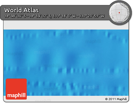 Physical 3D Map of the Area around 18° 31' 34" S, 130° 49' 29" W