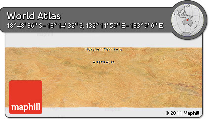 Satellite Panoramic Map of the Area around 18° 31' 34" S, 132° 40' 30" E