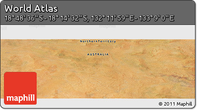 Satellite Panoramic Map of the Area around 18° 31' 34" S, 132° 40' 30" E