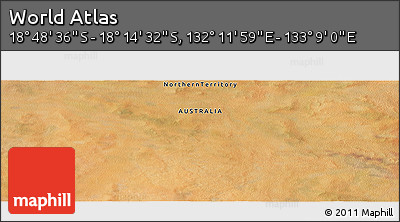 Satellite Panoramic Map of the Area around 18° 31' 34" S, 132° 40' 30" E