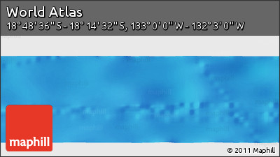 Physical Panoramic Map of the Area around 18° 31' 34" S, 132° 31' 30" W