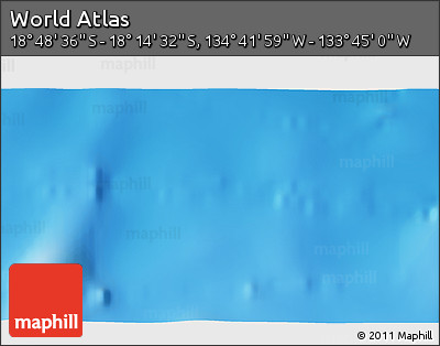 Physical 3D Map of the Area around 18° 31' 34" S, 134° 13' 29" W