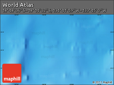 Physical Map of the Area around 18° 31' 34" S, 134° 13' 29" W