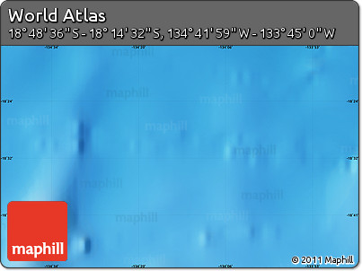 Physical Map of the Area around 18° 31' 34" S, 134° 13' 29" W