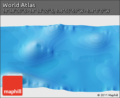 Political 3D Map of the Area around 18° 31' 34" S, 138° 28' 29" W
