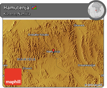 Physical 3D Map of Hamutenja