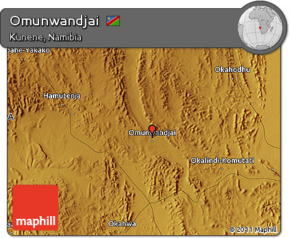 Physical 3D Map of Omunwandjai