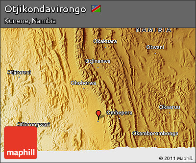 Physical 3D Map of Otjikondavirongo
