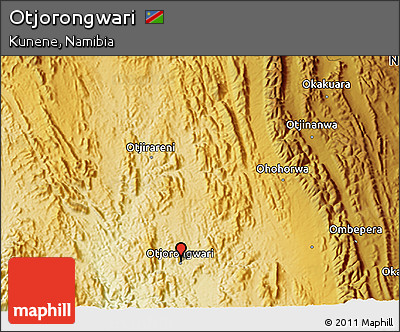 Physical 3D Map of Otjorongwari