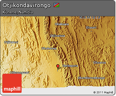 Physical 3D Map of Otjikondavirongo