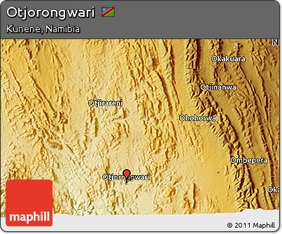 Physical 3D Map of Otjorongwari