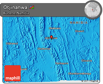Political 3D Map of Otjinanwa