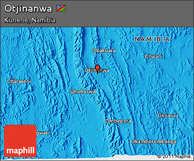 Political 3D Map of Otjinanwa