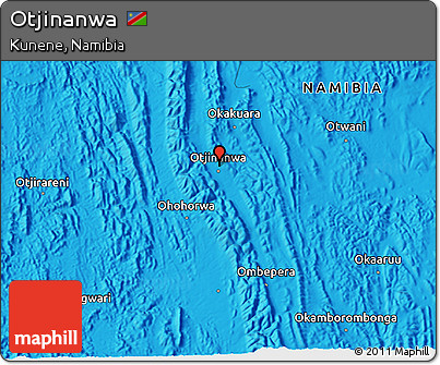 Political 3D Map of Otjinanwa
