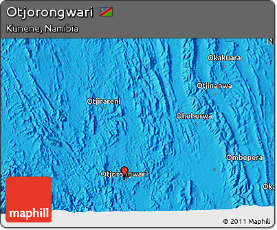 Political 3D Map of Otjorongwari