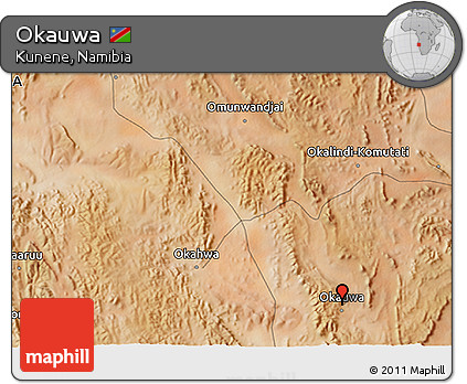 Satellite 3D Map of Okauwa