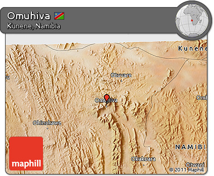Satellite 3D Map of Omuhiva