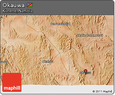 Satellite 3D Map of Okauwa