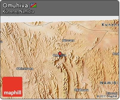 Satellite 3D Map of Omuhiva