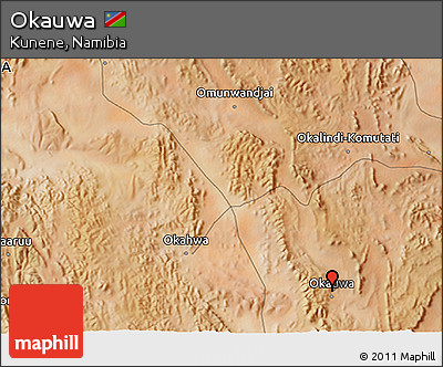 Satellite 3D Map of Okauwa
