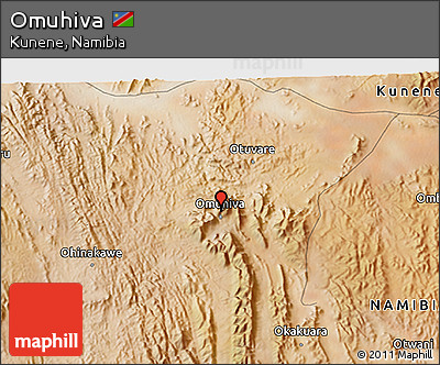Satellite 3D Map of Omuhiva