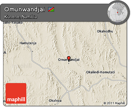 Shaded Relief 3D Map of Omunwandjai