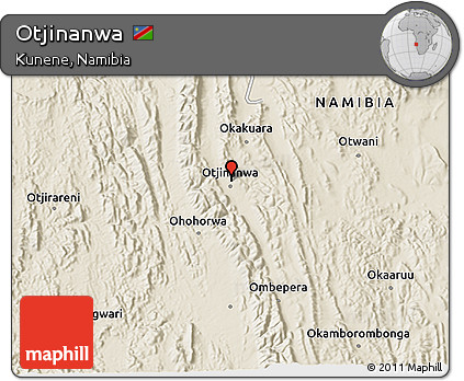 Shaded Relief 3D Map of Otjinanwa