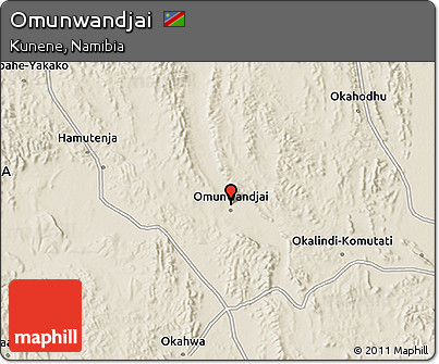 Shaded Relief 3D Map of Omunwandjai