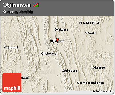 Shaded Relief 3D Map of Otjinanwa
