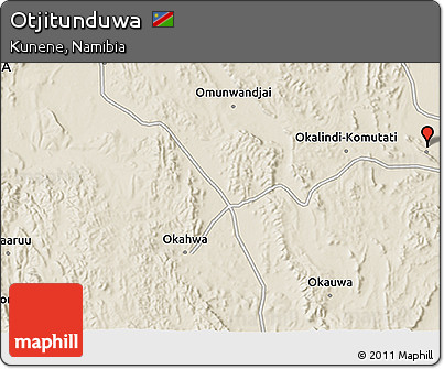 Shaded Relief 3D Map of Otjitunduwa