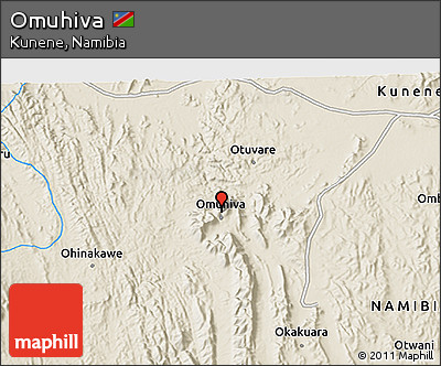 Shaded Relief 3D Map of Omuhiva